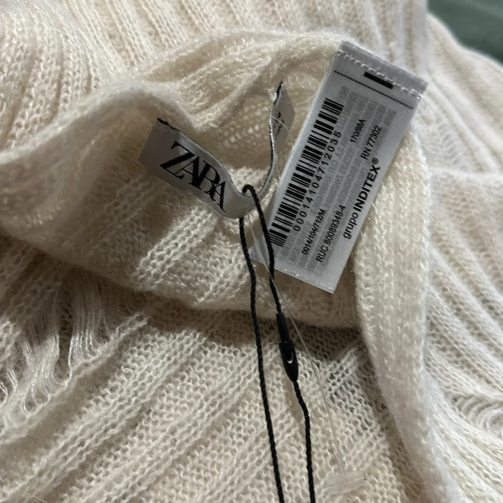 NWT ZARA RIPPED KNIT CAPE Cardigan Neck Warmer
